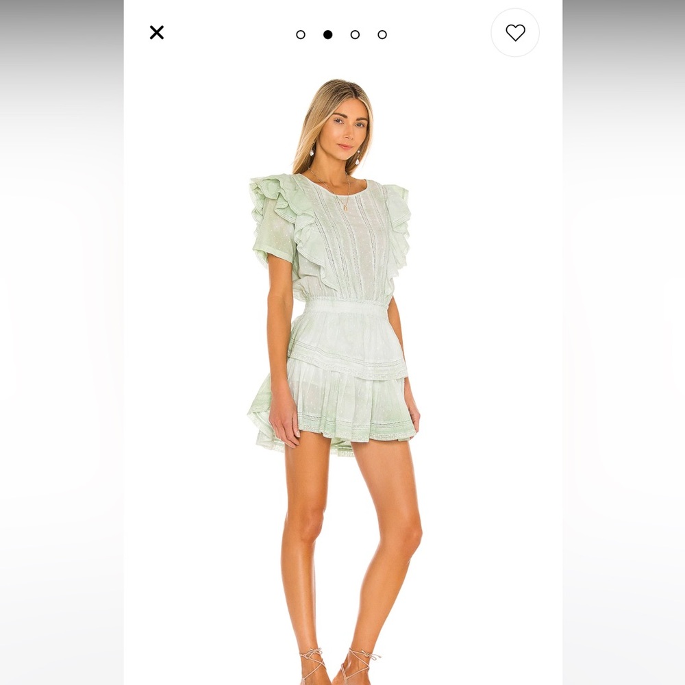 Love shack fancy Natasha sea foam dress $325 m